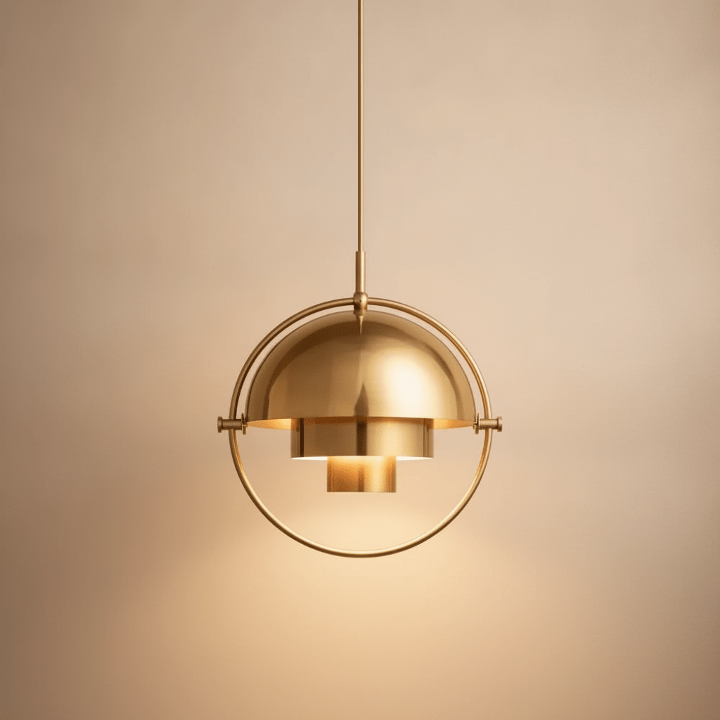 Lampes Suspensions - Dôme Pivotant Doré - Lightora