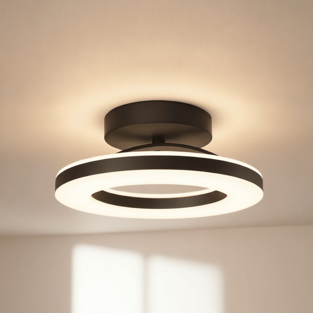 Lumière Plafond - Anneau Doré Flottant - Lightora