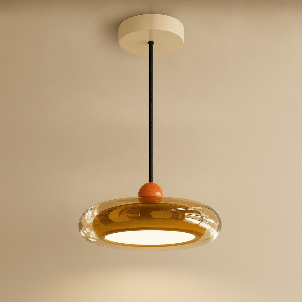 Plafonnier Couloir - Galet de Verre Coloré - Lightora
