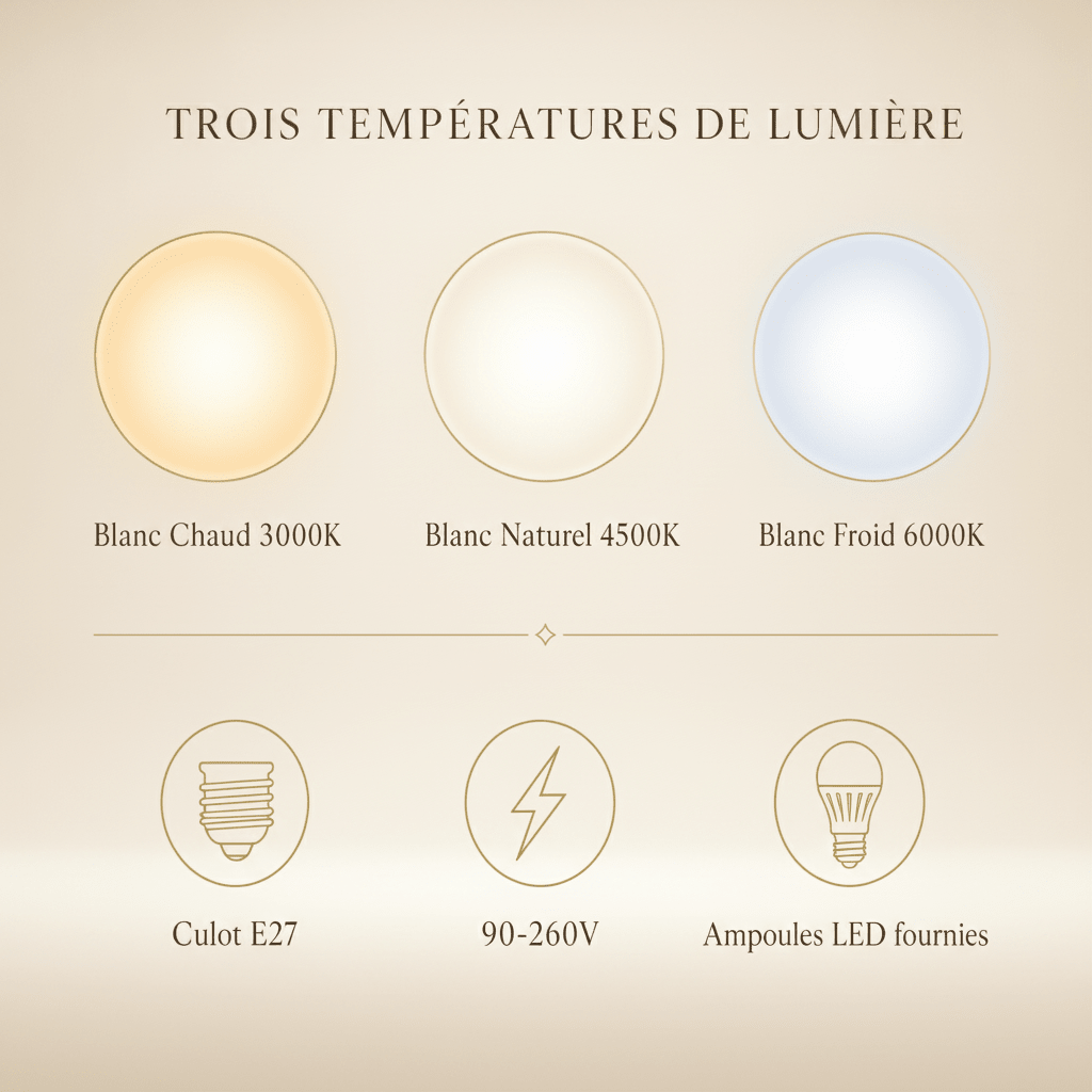 Plafonnier Salon - Cristal Crème Bauhaus - Lightora