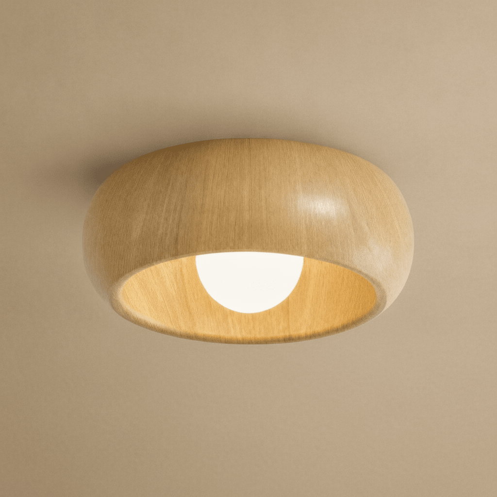 Plafonnier Vintage - Galbe Grain De Bois - Lightora