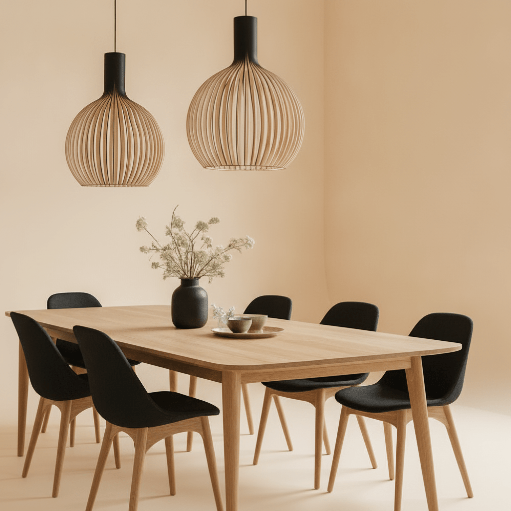 Suspension Bois - Charme Minimaliste - Lightora