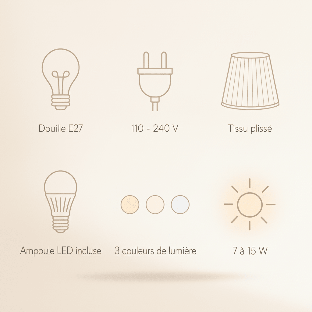 Suspension Lin - Voile Crème Nordique - Lightora