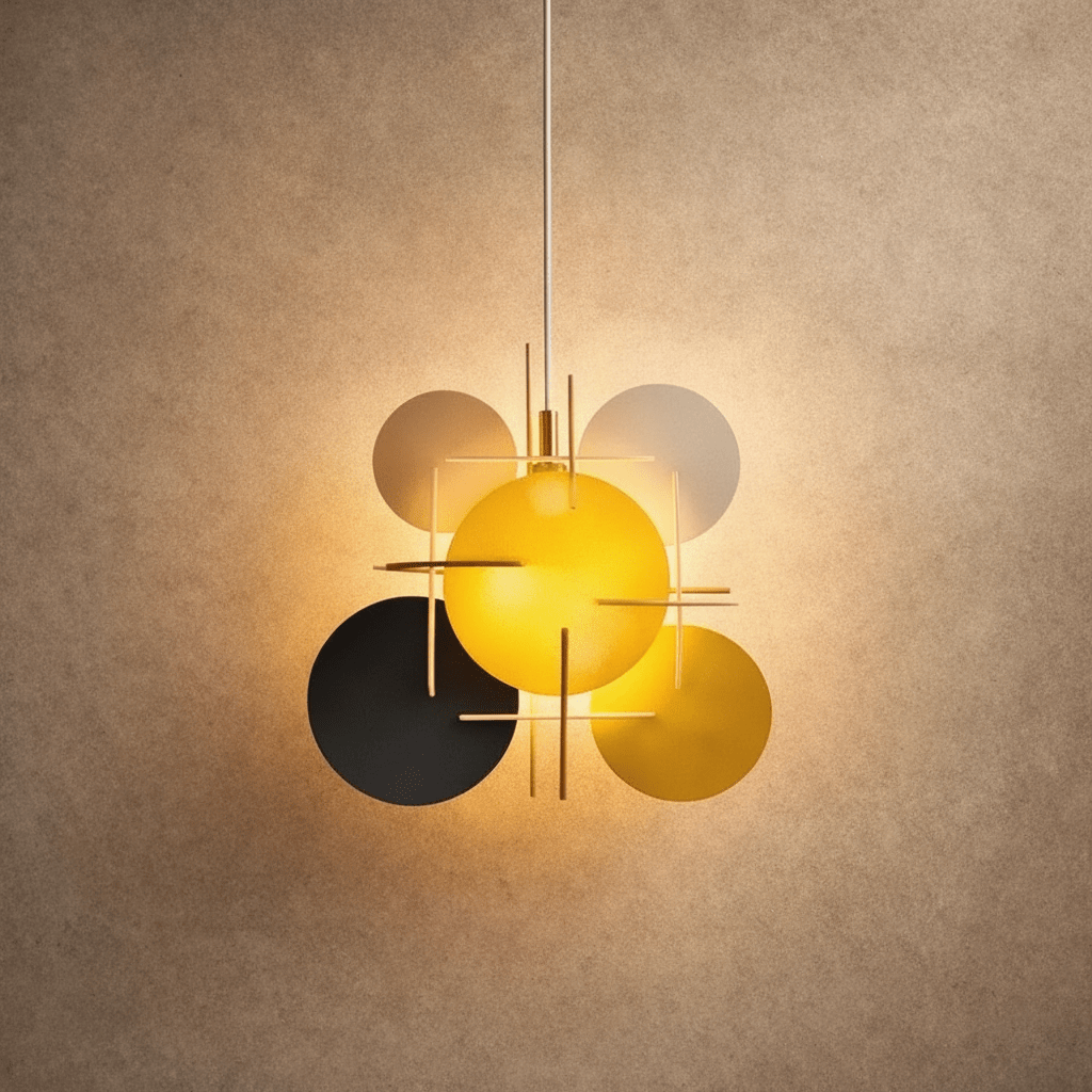 Suspension Luminaire Colorée - Pétales Acryliques - Lightora
