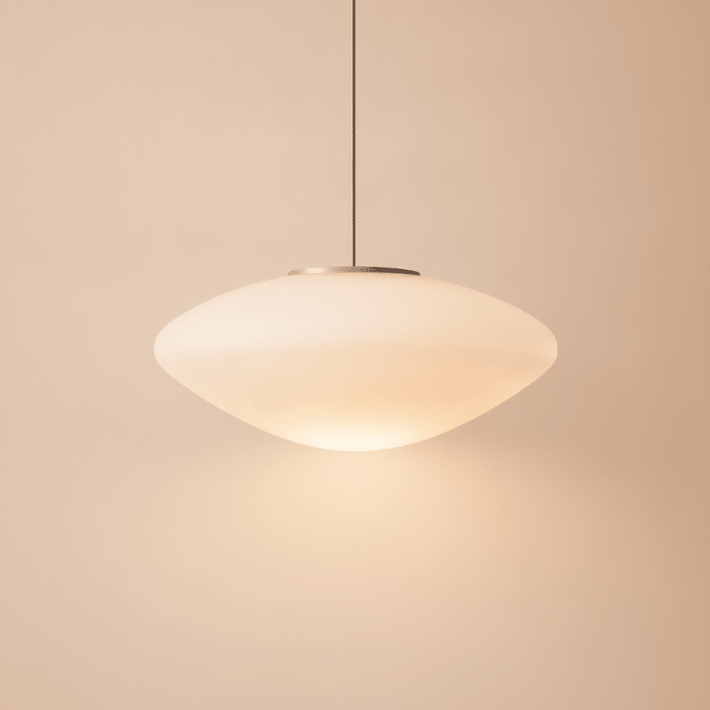 Suspension Luminaire Led - Galet Opalin Flottant - Lightora