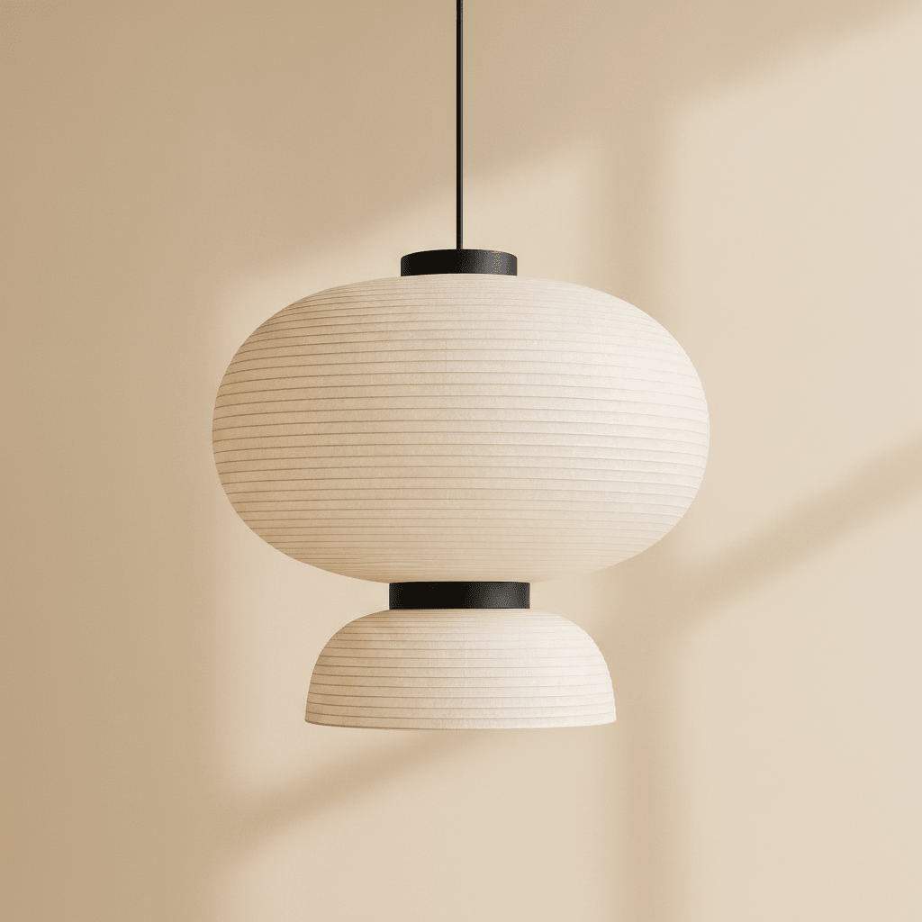 Suspension Papier de Riz - Équilibre Wabi Sabi - Lightora
