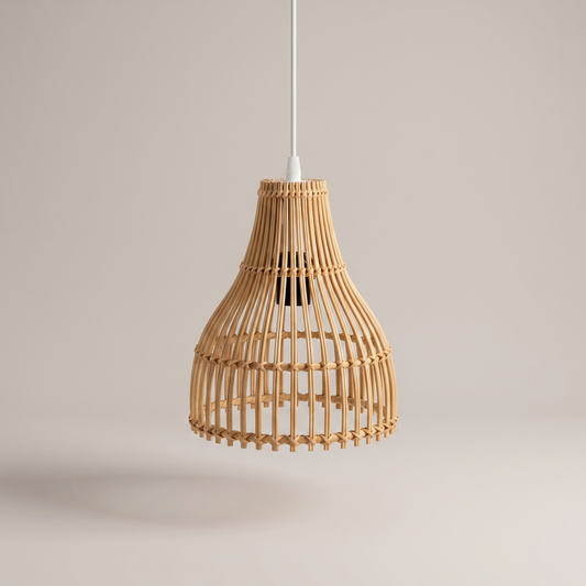 Suspension Bambou Cuisine - Îlot Tressé Main