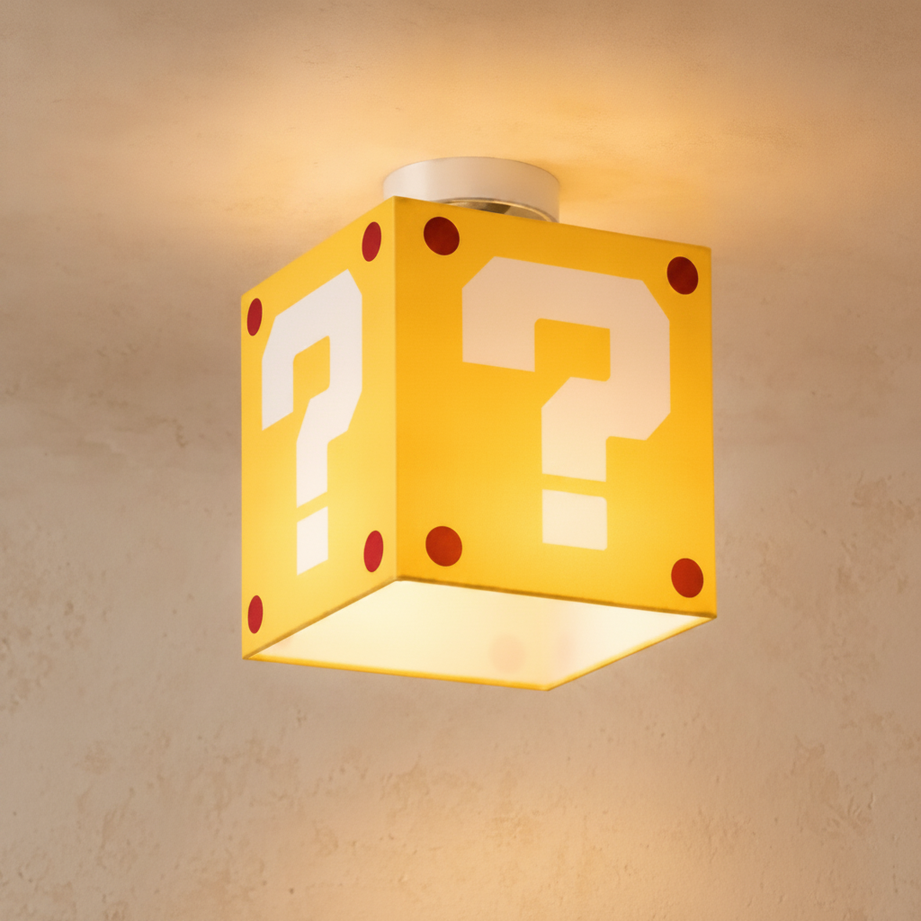 Lampe de Plafond - Cube Ludique Jaune