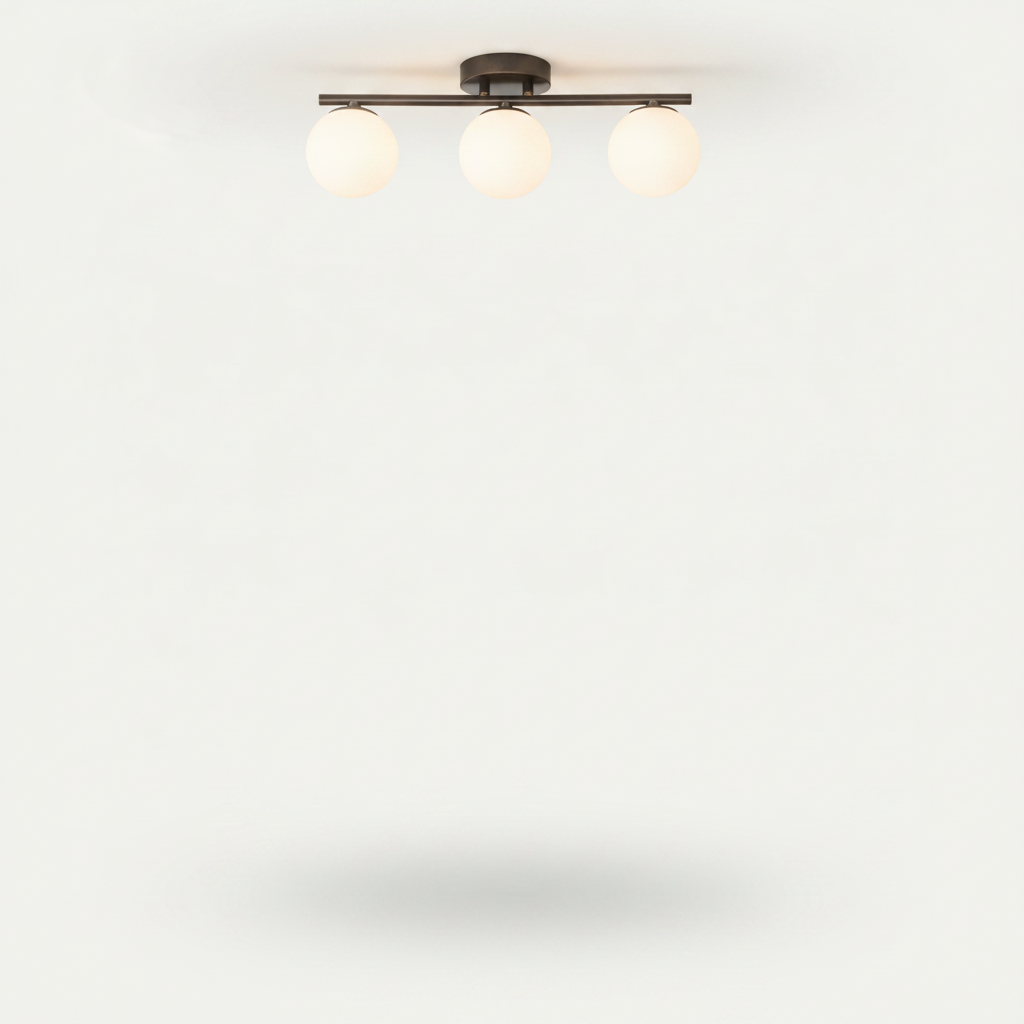 Lampe Plafonnier Led - Duo Laiton Opalin