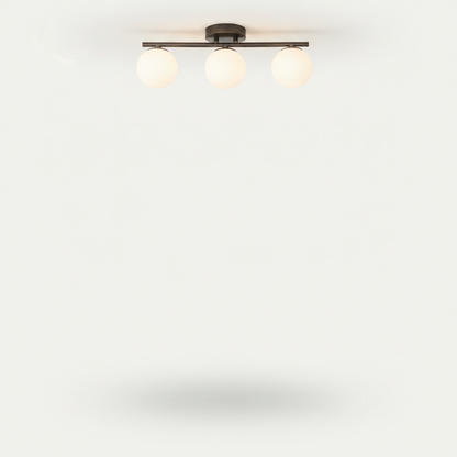 Lampe Plafonnier Led - Duo Laiton Opalin