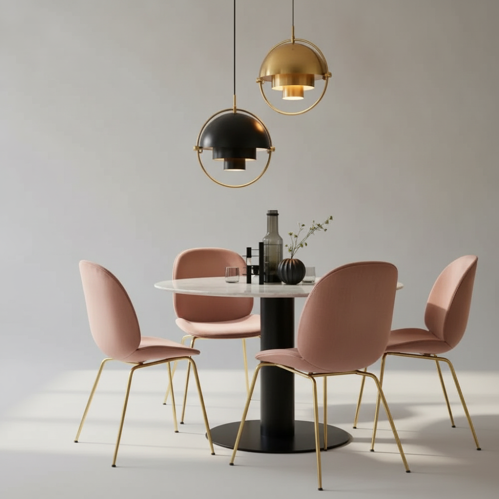 Lampes Suspensions - Dôme Pivotant Doré