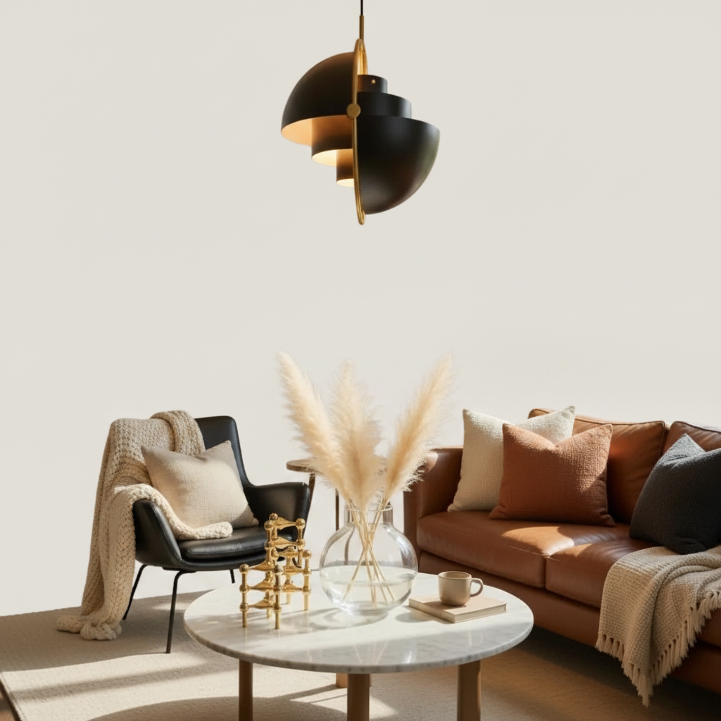 Lampes Suspensions - Dôme Pivotant Doré