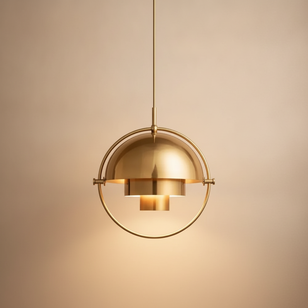 Lampes Suspensions - Dôme Pivotant Doré