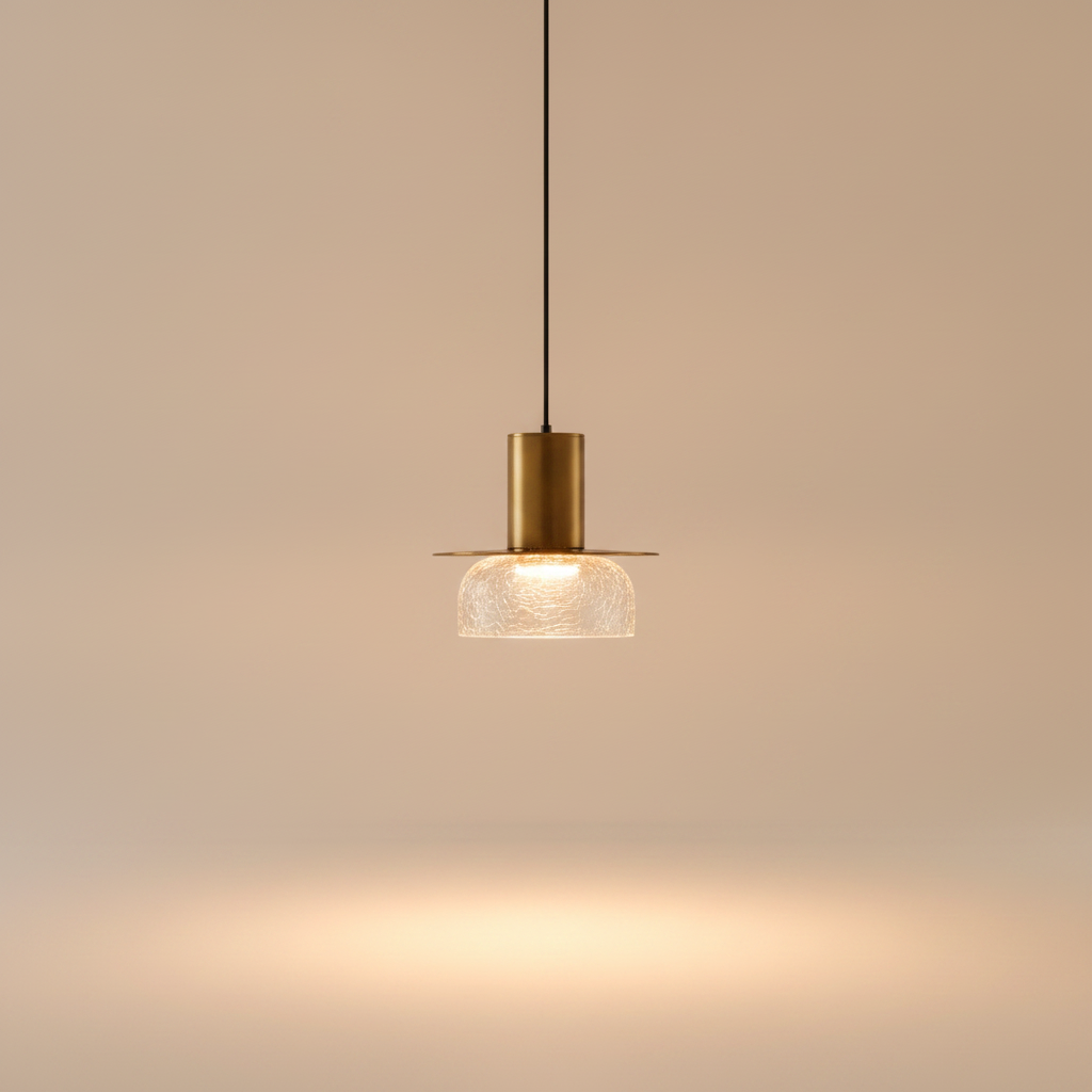 Lampes Suspensions - Verre Fissuré Lueur