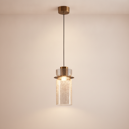 Lampes Suspensions - Verre Fissuré Lueur