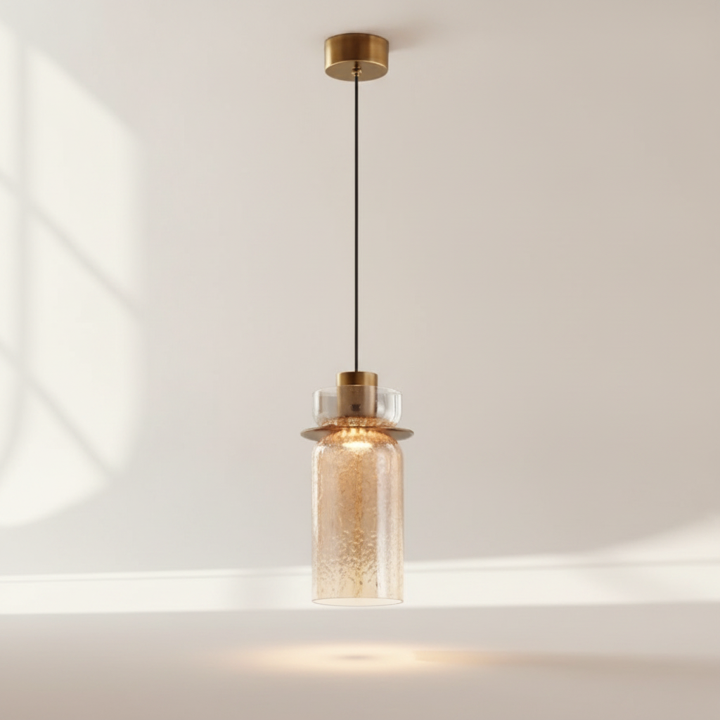 Lampes Suspensions - Verre Fissuré Lueur