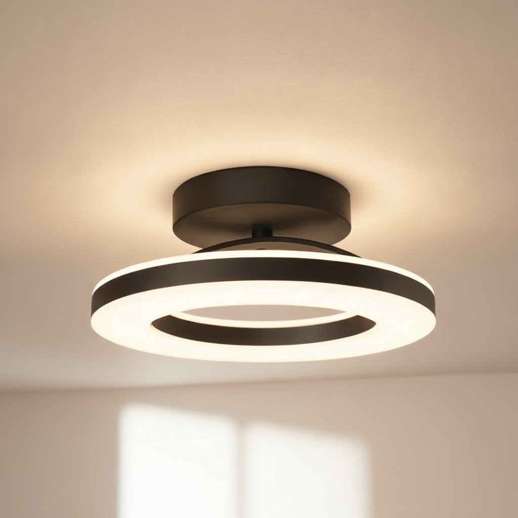Lumière Plafond - Anneau Doré Flottant