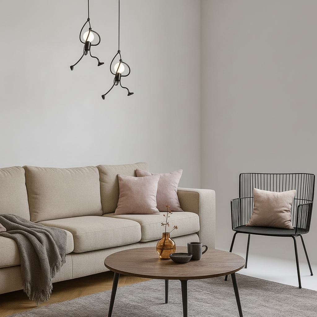 Luminaire Suspension Design - Bonhomme Suspendu