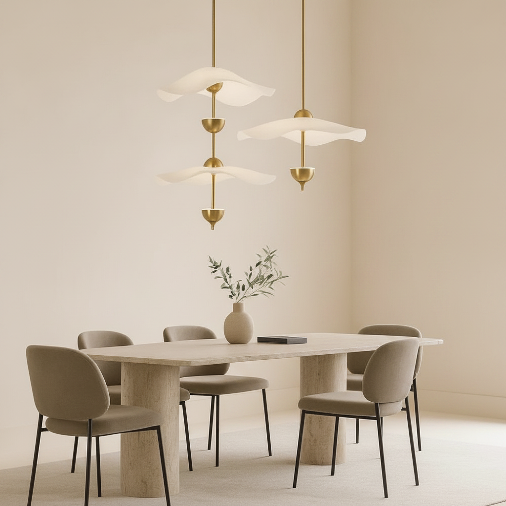 Luminaire Suspension Design Italien - Pétales Lotus Aériens