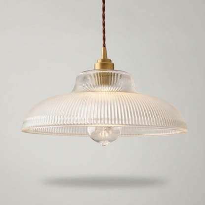 Luminaire Suspension en Verre Transparent - Halo Cristal Vintage