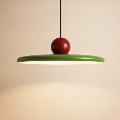 Luminaire Suspension Industriel - Disque Sculptural Laqué