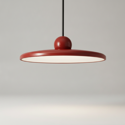 Luminaire Suspension Industriel - Disque Sculptural Laqué