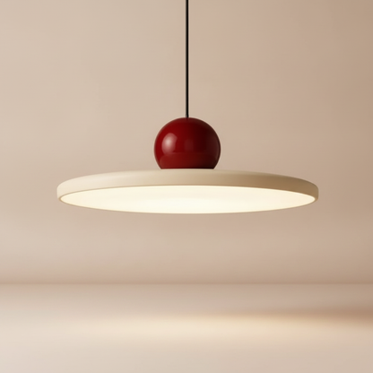 Luminaire Suspension Industriel - Disque Sculptural Laqué