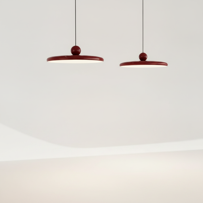 Luminaire Suspension Industriel - Disque Sculptural Laqué