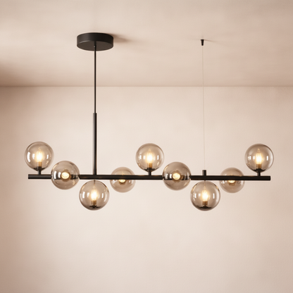 Luminaire Suspension Salle à Manger - Halo Linéaire Élégant