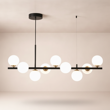 Luminaire Suspension Salle à Manger - Halo Linéaire Élégant