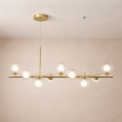 Luminaire Suspension Salle à Manger - Halo Linéaire Élégant