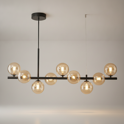 Luminaire Suspension Salle à Manger - Halo Linéaire Élégant