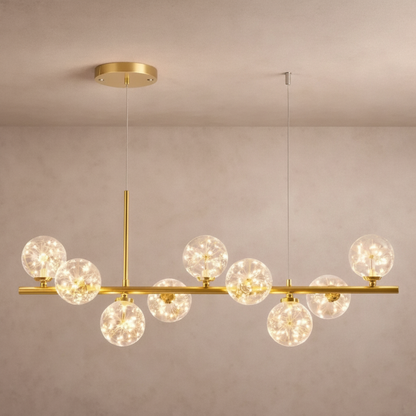 Luminaire Suspension Salle à Manger - Halo Linéaire Élégant