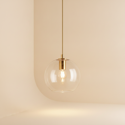 Luminaire Suspension Verre - Ambré Halo Doux