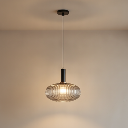 Luminaire Suspension Verre - Coloré Ondes Rétro