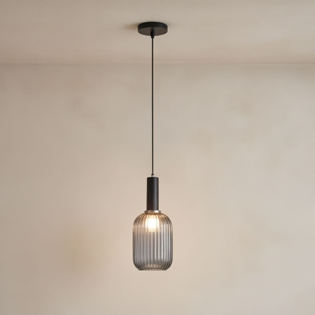 Luminaire Suspension Verre - Coloré Ondes Rétro