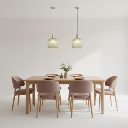 Luminaire Suspension Verre - Coloré Ondes Rétro