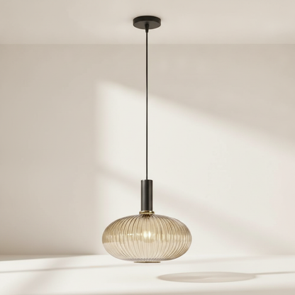 Luminaire Suspension Verre - Coloré Ondes Rétro