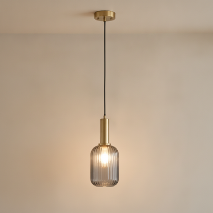 Luminaire Suspension Verre - Coloré Ondes Rétro