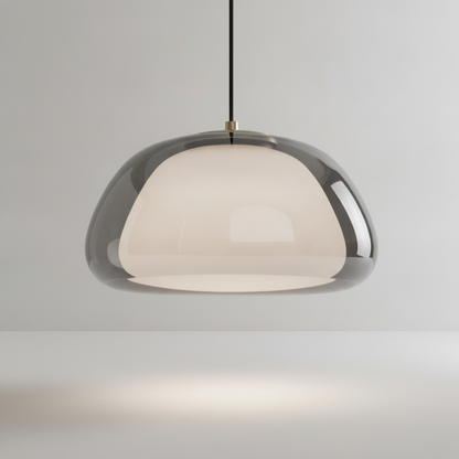 Luminaire Suspension Verre - Dôme Verre Givré