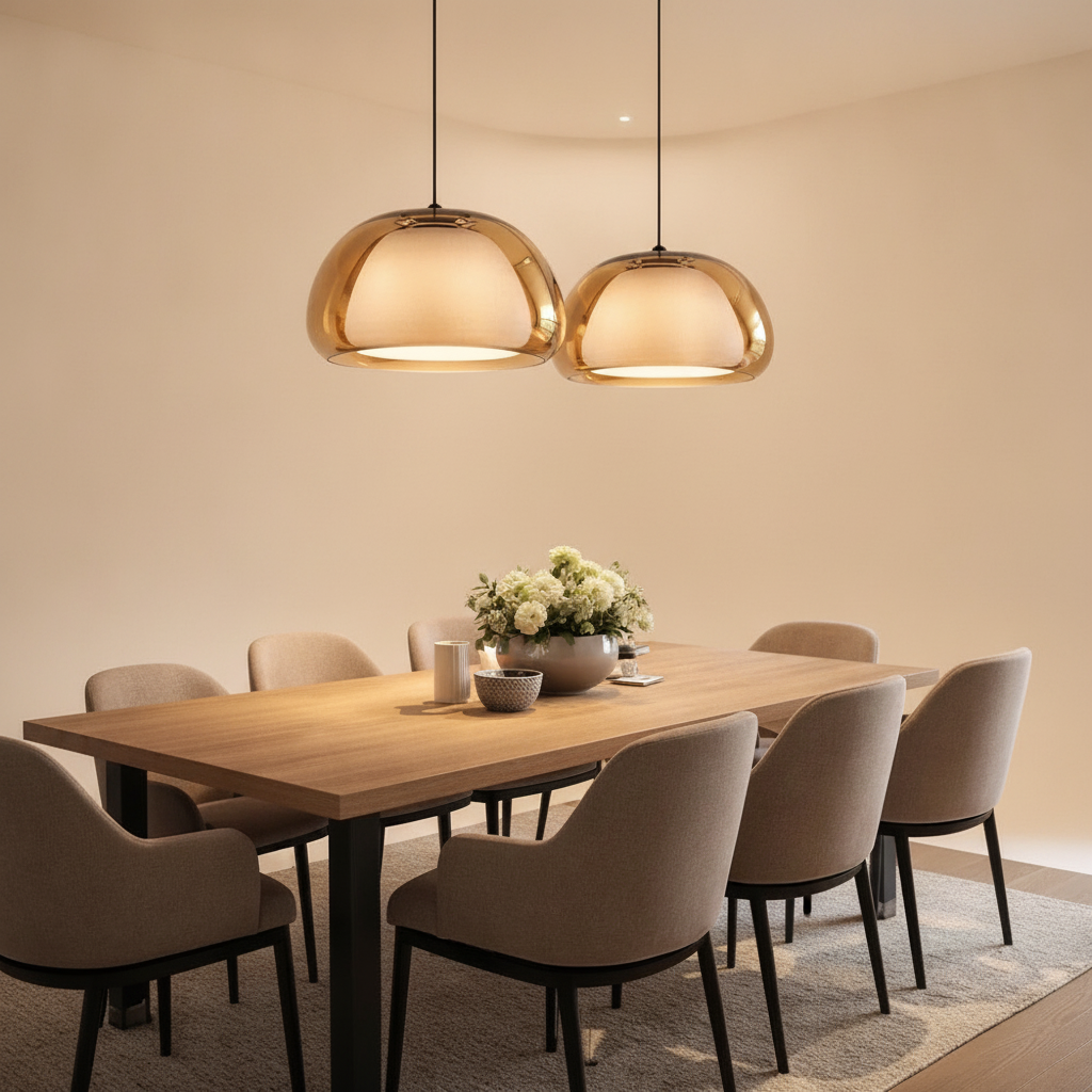 Luminaire Suspension Verre - Dôme Verre Givré