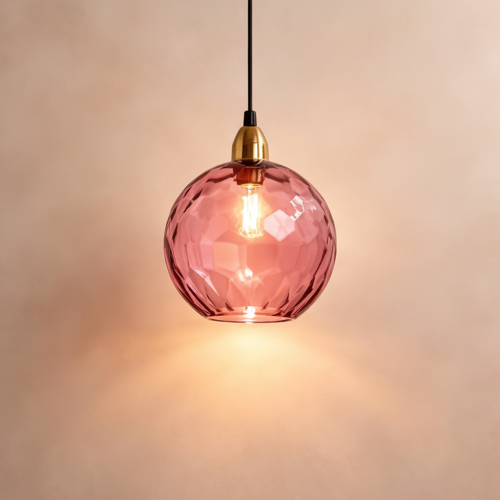 Luminaire Suspension Verre - Sphères Colorées