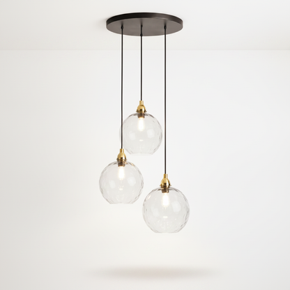 Luminaire Suspension Verre - Sphères Colorées