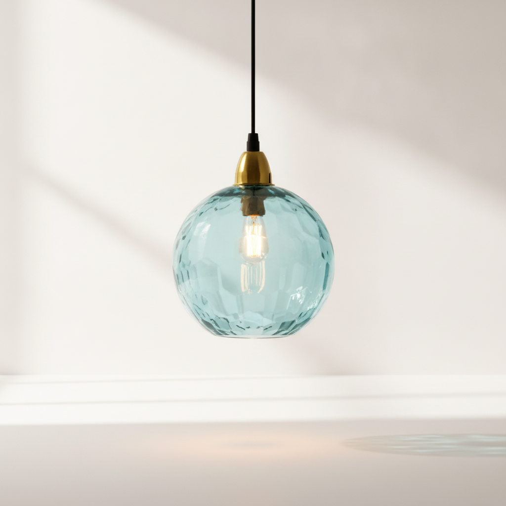 Luminaire Suspension Verre - Sphères Colorées