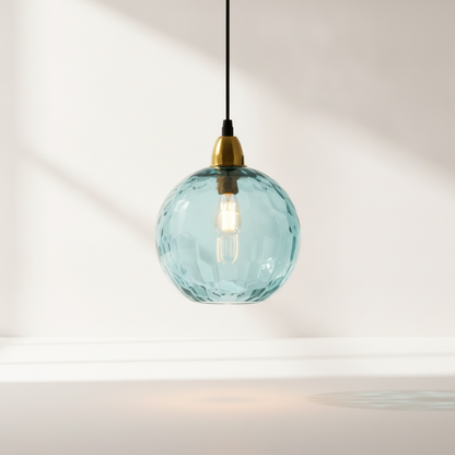 Luminaire Suspension Verre - Sphères Colorées