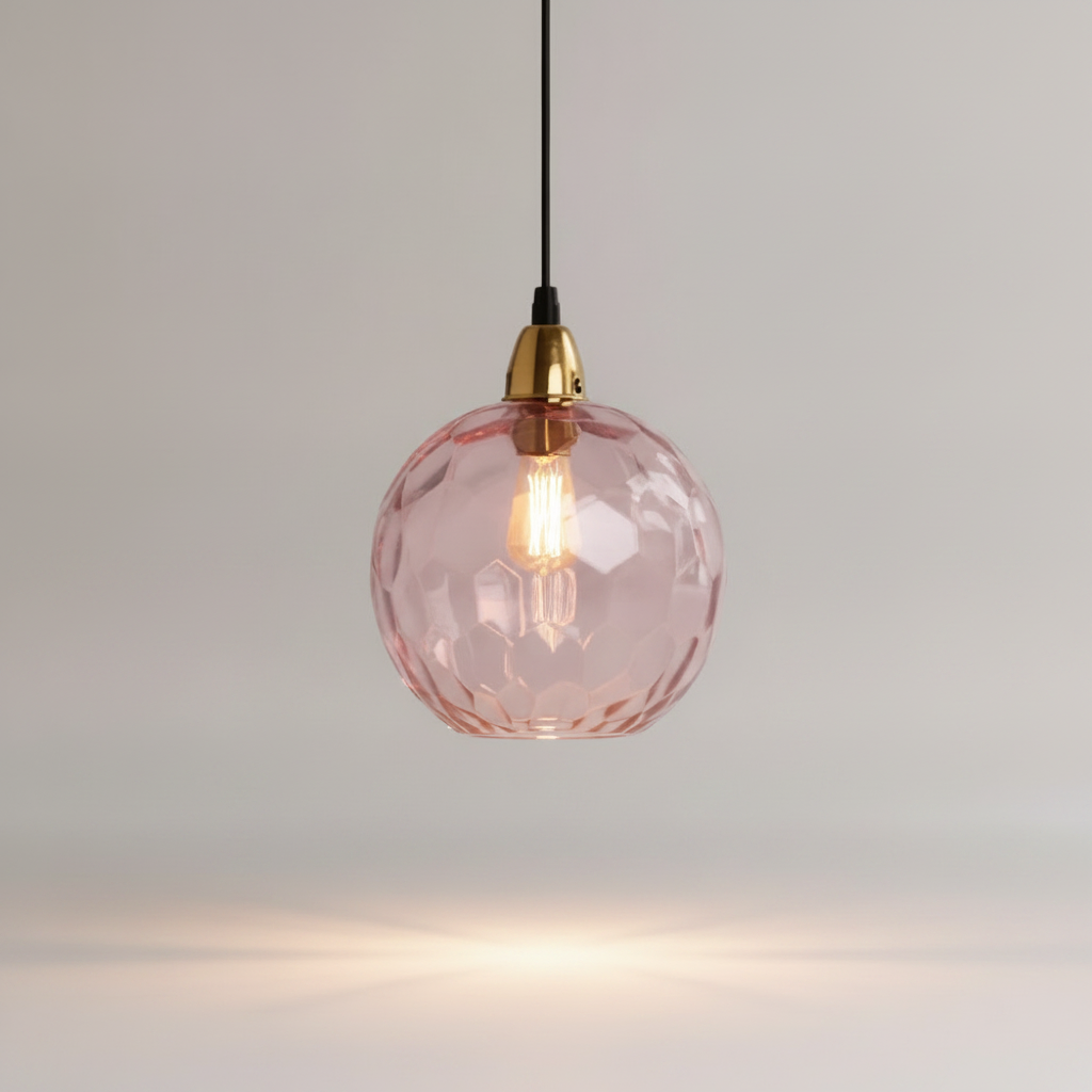 Luminaire Suspension Verre - Sphères Colorées