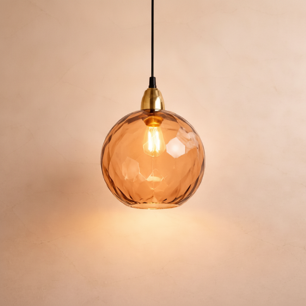 Luminaire Suspension Verre - Sphères Colorées