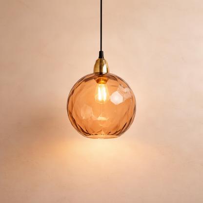 Luminaire Suspension Verre - Sphères Colorées