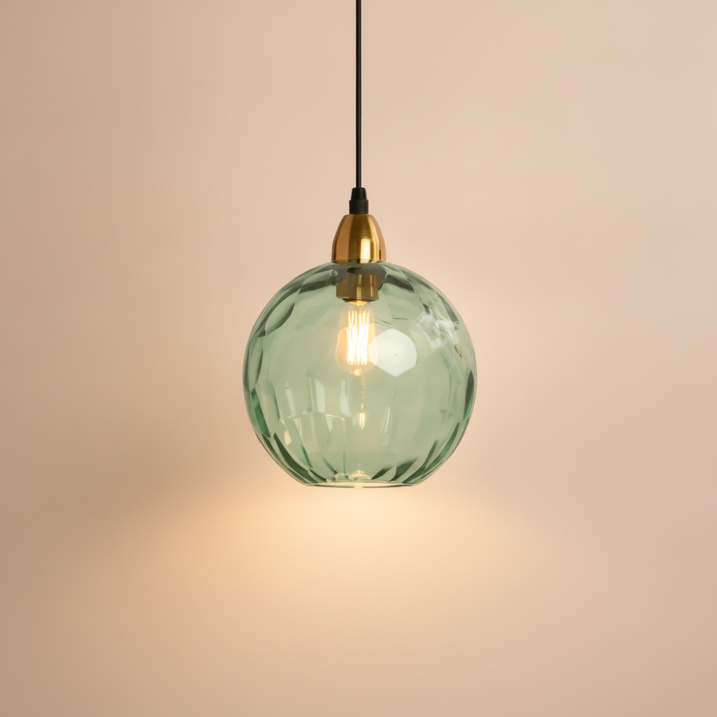 Luminaire Suspension Verre - Sphères Colorées