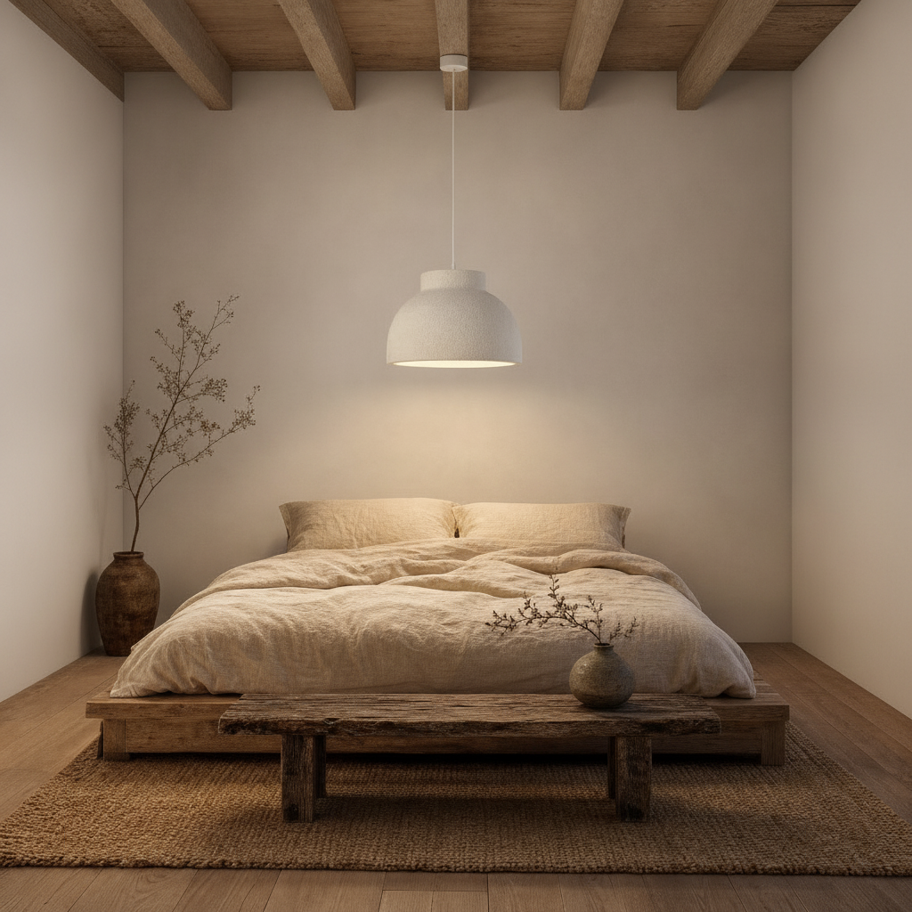 Lustre Chambre - Bol Lunaire Wabi-Sabi